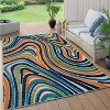World Rug Gallery Modern Waves Indoor/Outdoor Area Rug - 2 of 4