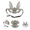 Unique Bargains Lace Long-Ear Bunny Half Face Party Mask 1 Pc - 3 of 4