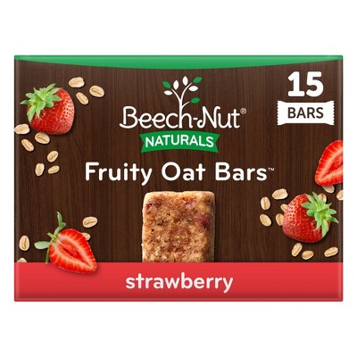 Beech-Nut Toddler Snack Strawberry Fruity Oat Bars - 15ct