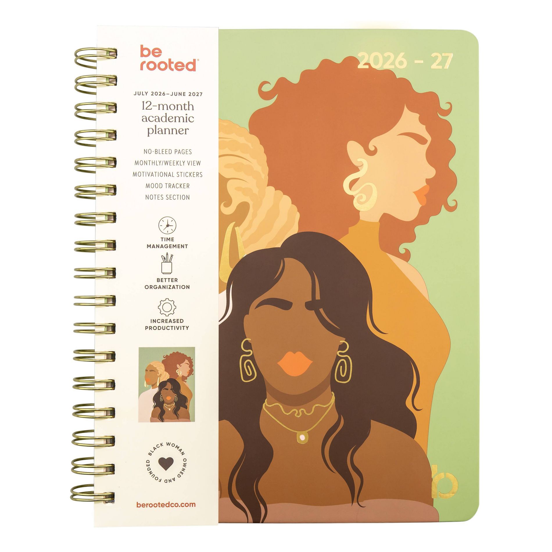 Be Rooted 7"x9" A  Look Ahead Academic 12 Months Weekly/View 2026-2027 Planner