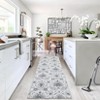 Washable Rug Vintage Floral Distressed Rug with Non Slip Backing Low Pile Foldable Floor Cover - 2 of 4