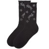 Memoi Women's Shooting Star Fashion Cotton Blend Crew Socks - 3 of 4