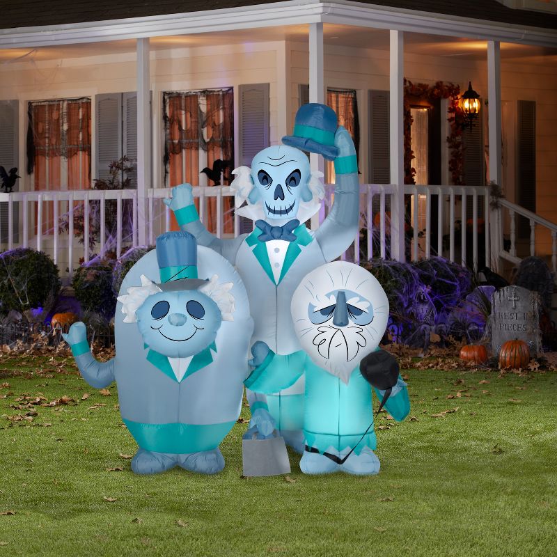 Disney Airblown Inflatable Haunted Mansion Hitchhiking Ghosts Scene Disney , 6 ft Tall, Blue, 2 of 5
