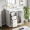 Wooakway 30"L White Bathroom Vanity with Ceramic Sink and Soft Close Drawers - 4 of 4