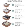 BEAFUP 4 Piece Luggage Set Suitcase Set, ABS Hard Shell Lightweight Expandable, 4 Packing Cubes, TSA Lock, Spinner Wheels(16/20/24/28) - 4 of 4