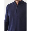 Men's Quarter Zip Mock Neck Sweater - Patrick Assaraf - 2 of 2