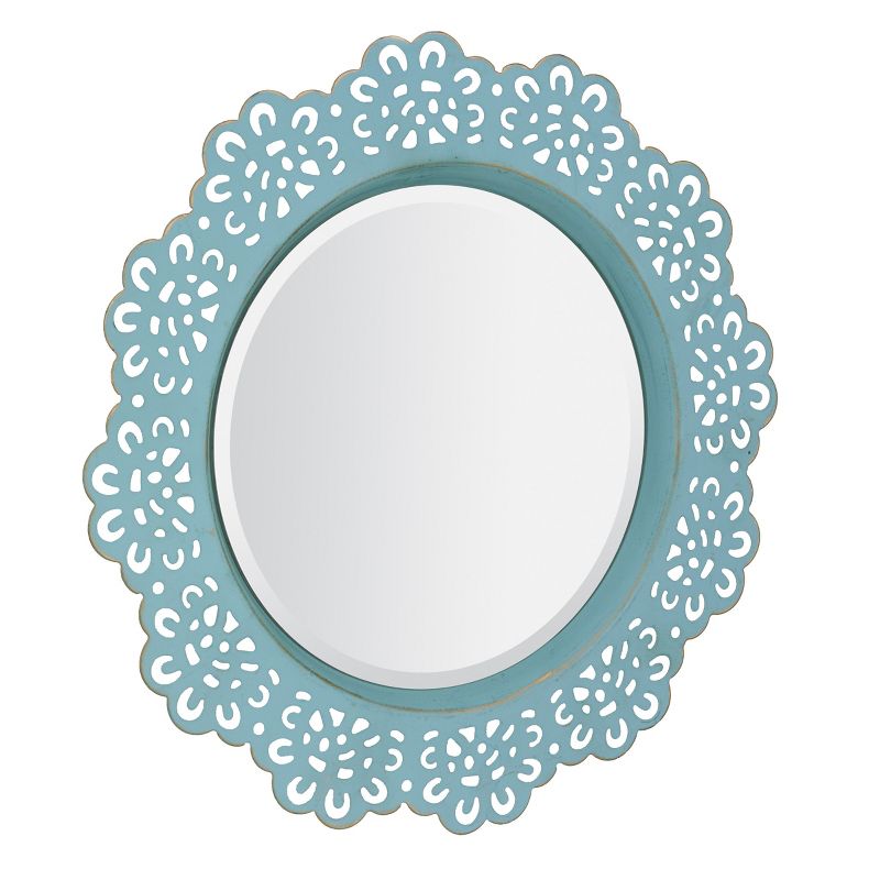 12.5" Decorative Floral Metal Lace Wall Mirror - Stonebriar Collection, 2 of 7