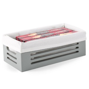 Creative Scents Wooden Gray Storage Bins - 1 of 4