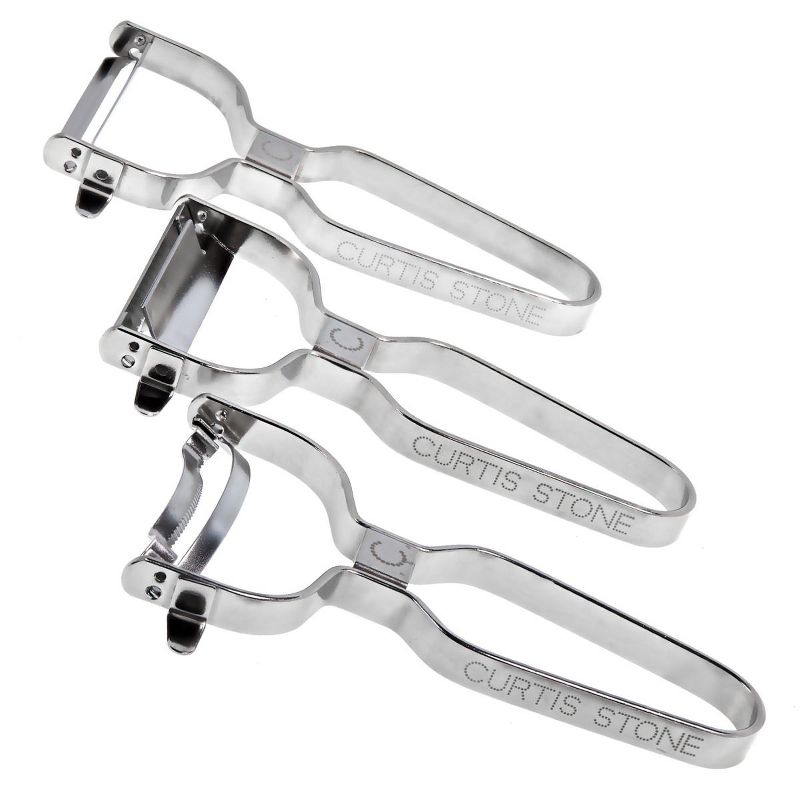 Curtis Stone 3-piece Stainless Steel Peeler Set Refurbished Silver, 3 of 4