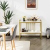 Costway 2-Tier Console Table Modern Buffet Serving Table Storage Shelf for Entryway - 2 of 4