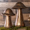Transpac Oversized Metal Bronze Mushroom Decor Set of 2 Unique Home Decorations for Spring and Seasonal Decor - 2 of 2