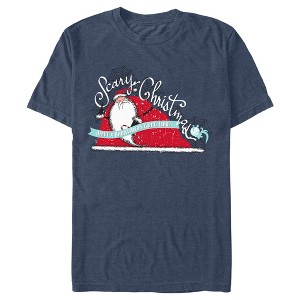 Men's The Nightmare Before Christmas Scary Christmas Santa Claus T-Shirt - 1 of 4