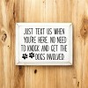 Slickblue Rustic Dog Warning Sign, Solid Knotty Pine Wood, 9x12 Wall Art, Entryway Humor Style - 3 of 3