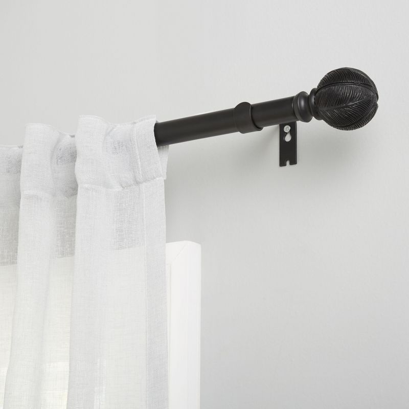 Exclusive Home Acanthus 1" Curtain Rod and Finial Set, 1 of 4