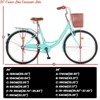 24" & 26" Cruiser Bike Commuter Bike Beach Cruiser w/ Ergonomic Upright Design, w/Basket & Adjustable Seat - 2 of 4