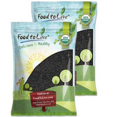 Organic Black Lentils - by Food To Live