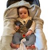 EVERYDAY KIDS Grey Baby Car Seat Blanket for Baby and Toddler Boys Baby Swaddle Wrap Blanket for Interior Car Seat - 4 of 4