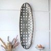 GlasFlength Wall Art Metal Wall Art with Grid Pattern Decorative Wall Sculpture Wall Art Decoration for Living Room, Silver, 12.4"*3.1"*37.4" - 2 of 4