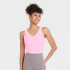 Women's Everyday Soft Light Support Contrast V-Neck Cropped Sports Bra - All In Motion™ - 3 of 4