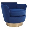 Lyngins 360° Swivel Accent Chair, Swivel Barrel Chair, Armchair for Living Room, Round Barrel Chairs with Gold Stainless Steel Base, Reading Chair - 4 of 4