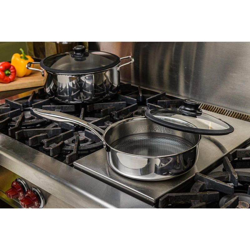 Frieling Black Cube, Saute Pan w/Lid, 9.5" dia., 3 qt., Stainless steel/quick release, 3 of 6