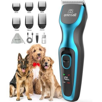 Oneisall DTJ-001 Cordless Dog Clippers for Thick Coats, Rechargeable Grooming Kit w/ Detachable Blade