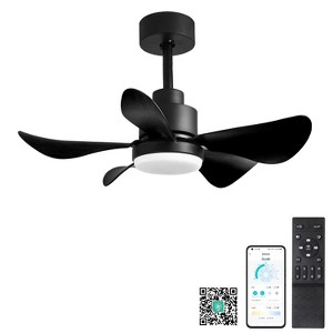 YUHAO Smart 6-speed Modern and Contemporary Ceiling Fan with Light,3 ABS Blades ,Works with Alexa and Google Assistant - 1 of 4