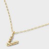 14K Gold Dipped Twisted Bubble Initial Necklace - A New Day™ Gold - 4 of 4