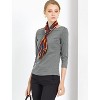 Allegra K Women's Work Office 3/4 Sleeve Boat Neck Houndstooth Printed Blouse - 2 of 4