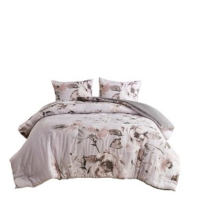 Gracie Mills 3-Piece Farmhouse Floral Printed Duvet Cover Set - 1 of 4