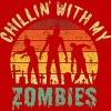 Men's Design By Humans Halloween Chillin With My Zombies Funny By Ering T-Shirt - 2 of 4