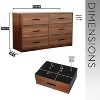 CAVINAS 6-Drawer Dresser with 2 Horizontal Rows,MDF Storage Dresser with Metal Handles for Bedroom,Entryway,Floor-Standing Chest of Drawers - 3 of 4