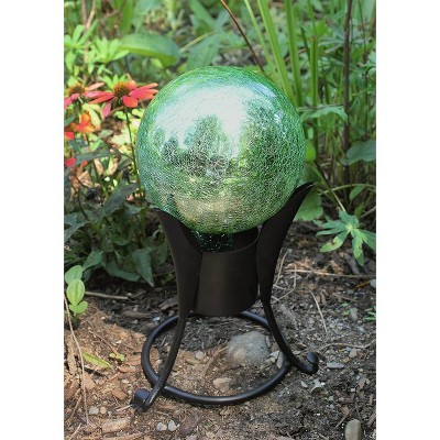 6" Light Green Crackle Glass Gazing Globe