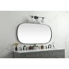 Elegant Lighting Metal Frame Oval Mirror 30x60 Inch in Black - 3 of 4