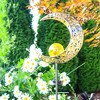 Moonelit Creations Solar LED Crescent Moon Garden Light Stake Black - 3 of 4