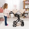 Bayer Design: Doll Pram Twin Neo - Beige & Black - Seats 2 Dolls Up to 18" - 2 of 4