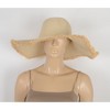 Anna-Kaci Wide Brim Straw Floppy Hat with Frayed Edges Lightweight Sun Protection for Beach Vacation Outdoor Travel Style - 4 of 4
