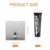 Unique Bargains 304 Stainless Steel Waterproof Hooks and Hangers with Nail-free Glue 1.57 Inch 4 Pcs - 2 of 4