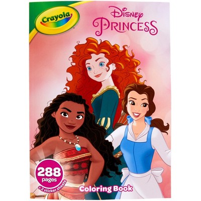 Crayola 288pg Disney Princess Coloring Book With Sticker Sheets : Target