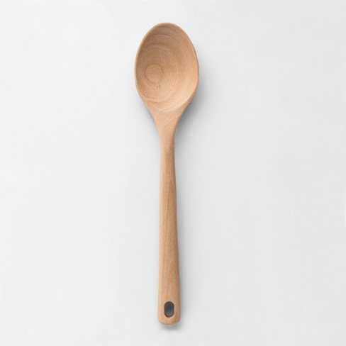 Beech Wood Solid Spoon Made By Design, Wooden Spoon With Hole Purpose