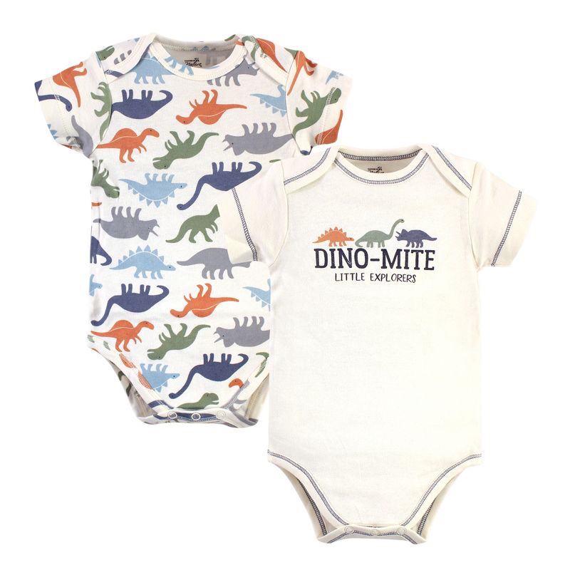 Touched by Nature Baby Boy Organic Cotton Layette Set and Giftset, Bold Dinosaurs, 0-6 Months, 3 of 11