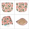 Wrapables Cosmetic Pouch, Makeup and Toiletry Travel Bag, Pink Flower - 3 of 4