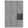 NicBex Modern 2-Door Wardrobe Closet with Hanging Rod, 47.2" Storage Cabinet for Bedroom, Lockable Drawer & Anti-Tip Strap, Tall Dresser for Closet - 4 of 4