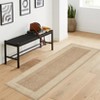 Modern Area Rugs Washable Bordered Floor Carpet, Foldable Contemporary Striped Indoor Mat, Non-Slip Low Pile Accent Rugs for Bedroom, Kitchen, Laundry - 4 of 4