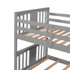 NicBex Twin Size Bunk Bed Pine Frame Bed Frame with Full Length Guardrails and Ladder, No Box Spring Required, Space Saving - 4 of 4