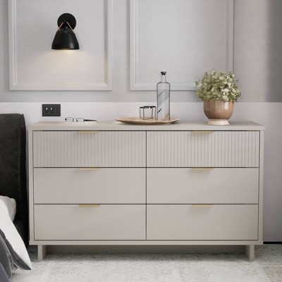 Granville Modern 6 Drawer Double Wide Dresser - Manhattan Comfort