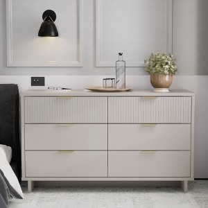 Granville Modern 6 Drawer Double Wide Dresser - Manhattan Comfort - 1 of 4