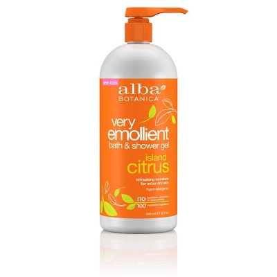 Alba Botanica Very Emollient Bath and Shower Gel - Island Citrus 32 Gel.