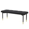 NicBex 47"/59" PU Leather Bench with Gold Accents,Shoe Bench with Sturdy Metal Legs,Entryway Bench for Bedroom,Living Room&Dining Room,Black - 2 of 4