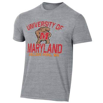 NCAA Maryland Terrapins Men's Gray Tri-Blend T-Shirt